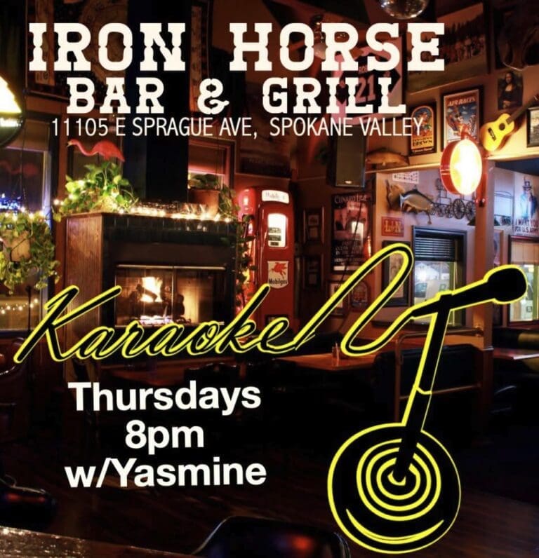Thursday night karaoke at Iron Horse Bar and Grill in Spokane Valley Washington 768x796